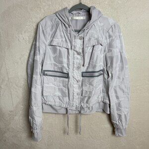 Blanc Noir Size M Skyfall Camo-Print Aviator Jacket in New Grey Camo Outdoor